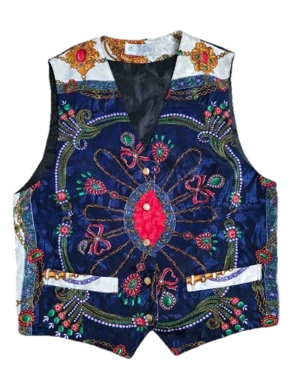 TIE RACK ART Of SILK Mens Vintage Waistcoat Vest Multicolor A001283